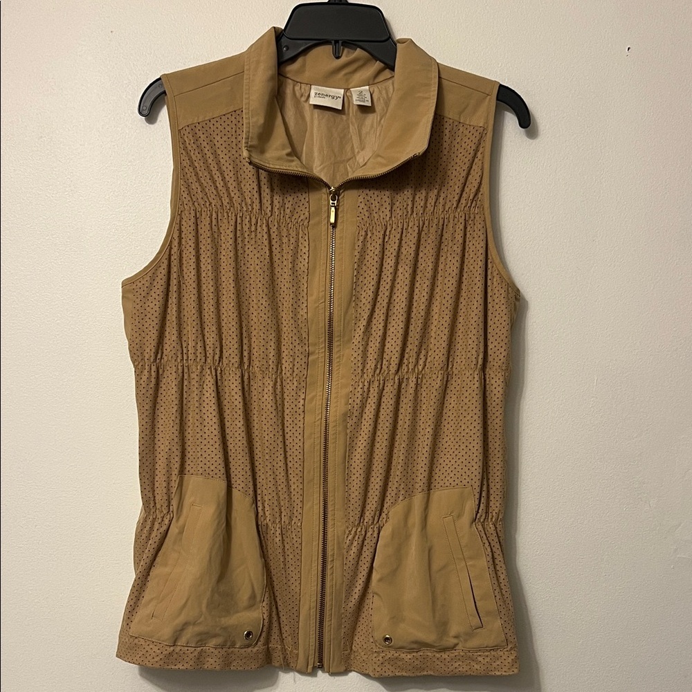 Stylish Tan Sleeveless Vest